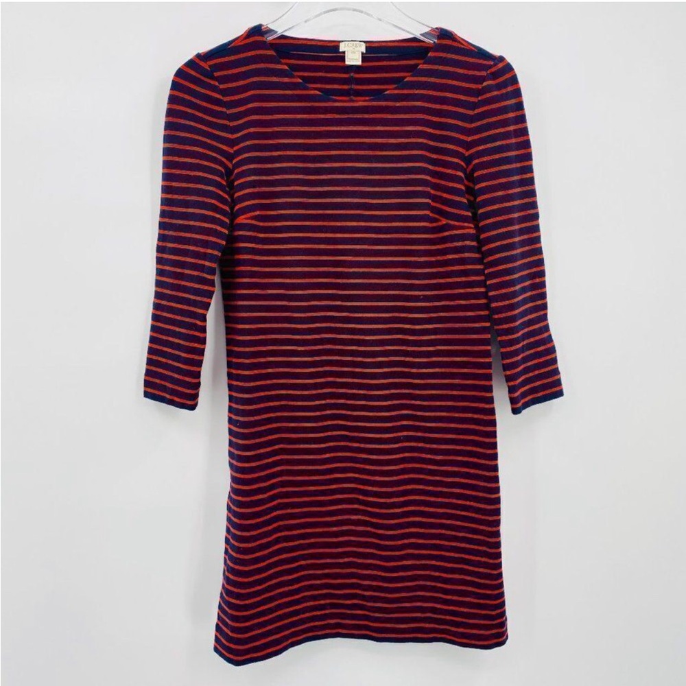 Striped Navy and Red Mini Dress